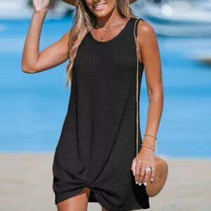Cupshe Waffle Knit Hem Twist Cover-Up